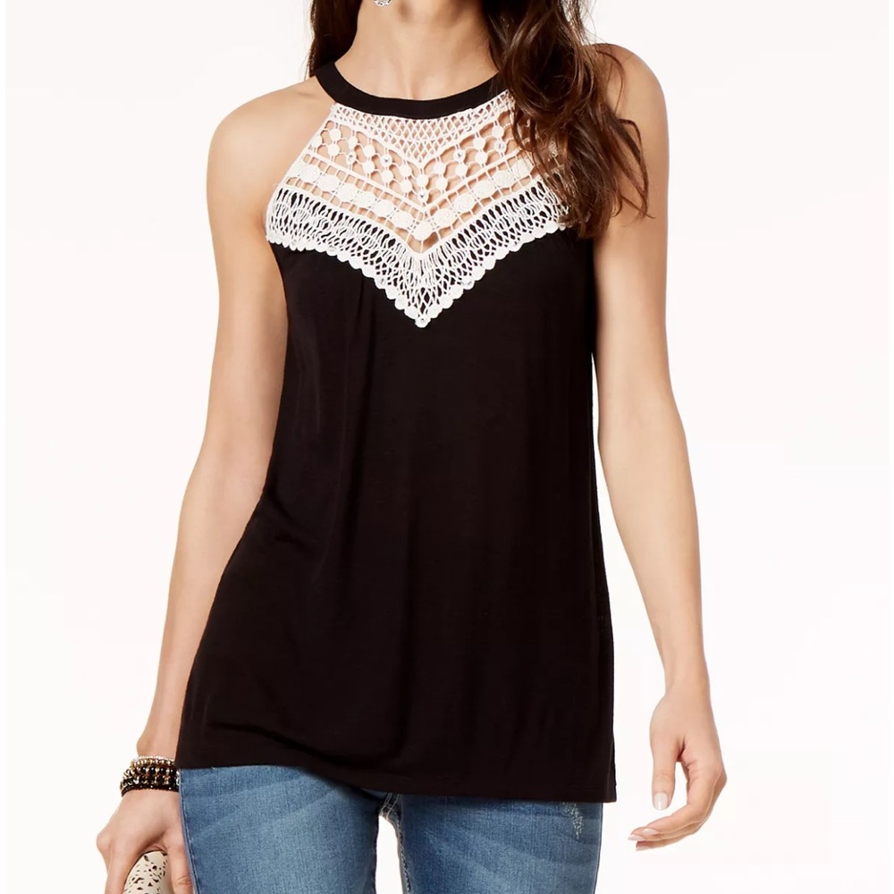 International Concepts Crocheted Halter Top